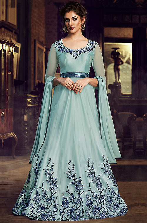 Royal Blue color Gown | Party wear dresses, Gowns, Western gowns